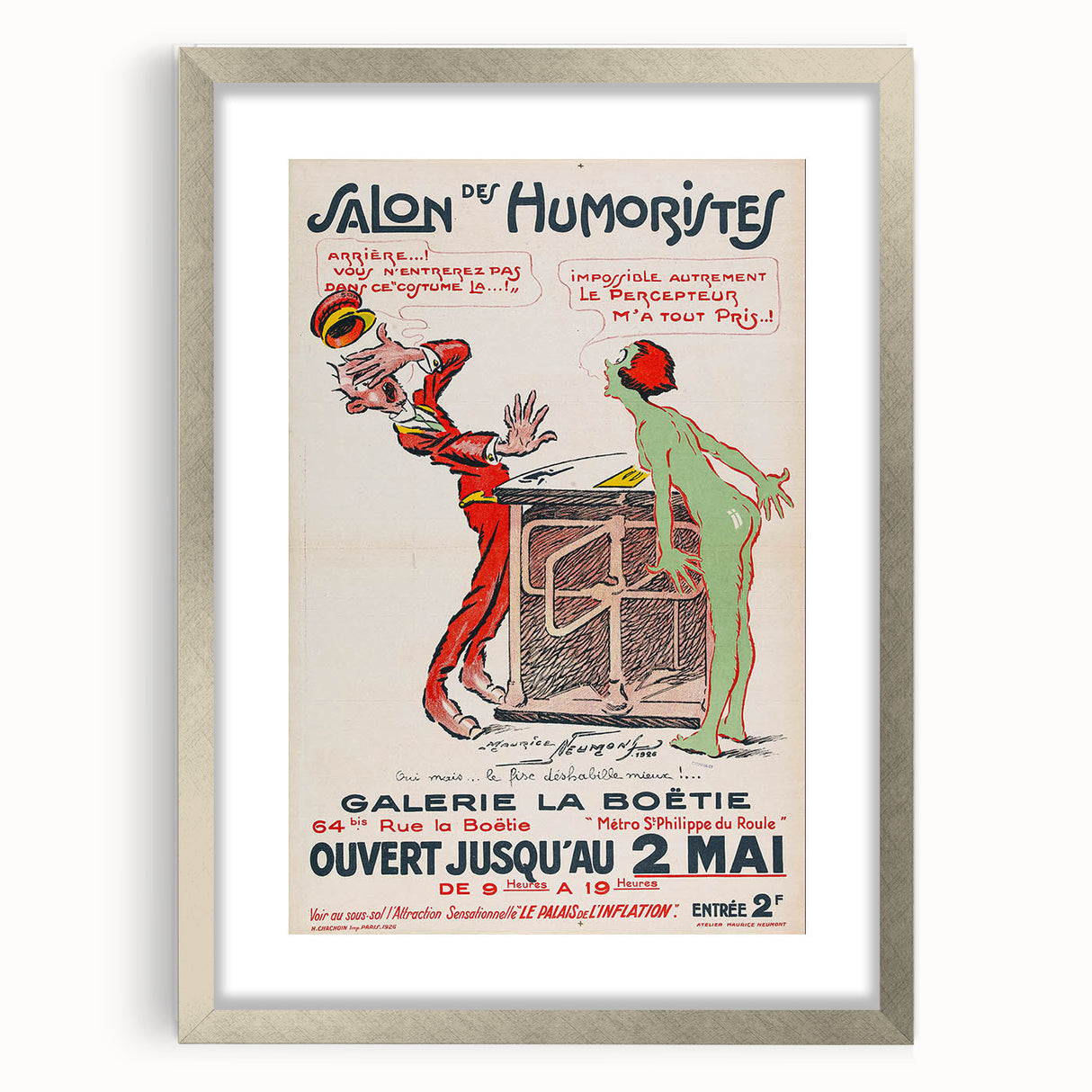 Vintage Exhibition Poster – Salon des Humoristes 1926 Retro Art Print