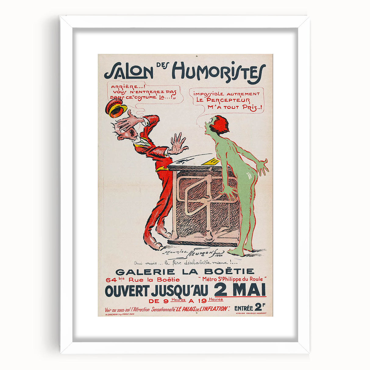 Vintage Exhibition Poster – Salon des Humoristes 1926 Retro Art Print