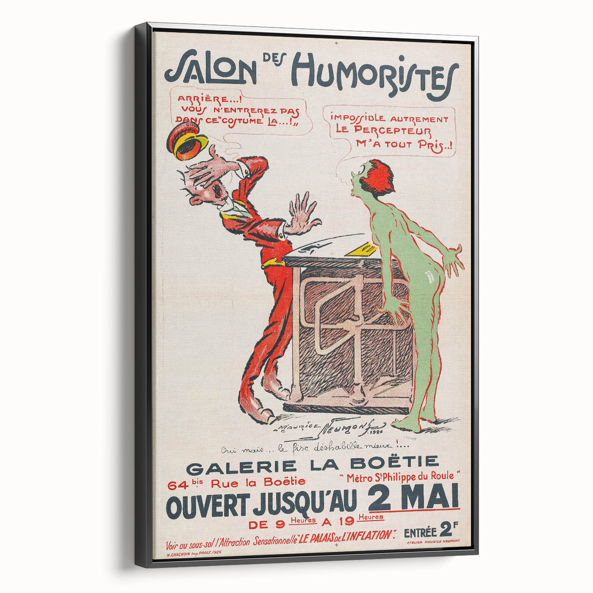 Vintage Exhibition Poster – Salon des Humoristes 1926 Retro Art Print