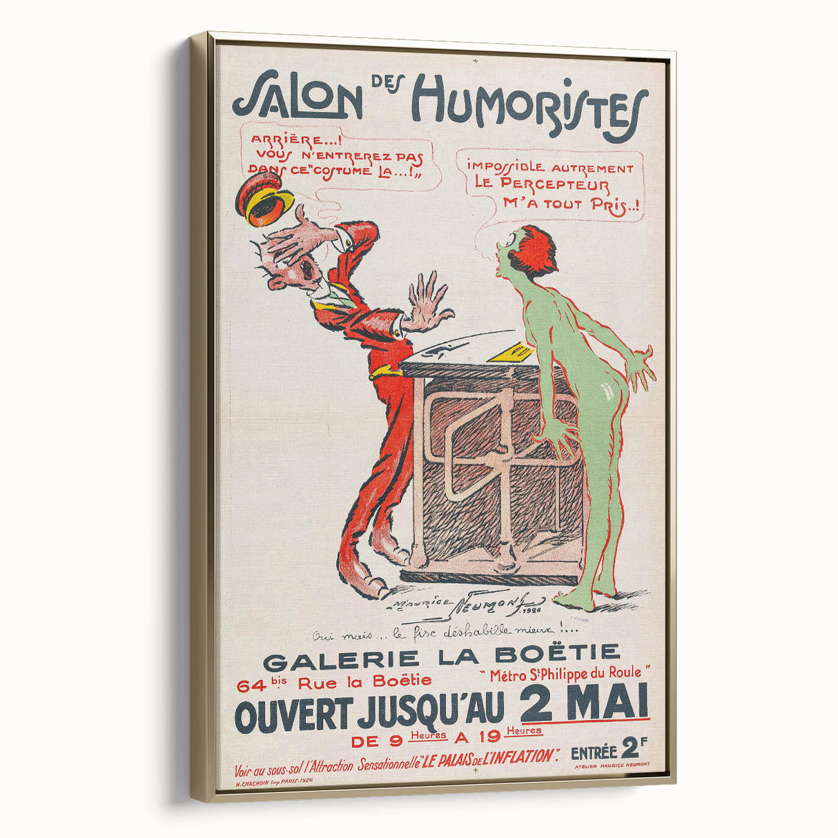 Vintage Exhibition Poster – Salon des Humoristes 1926 Retro Art Print