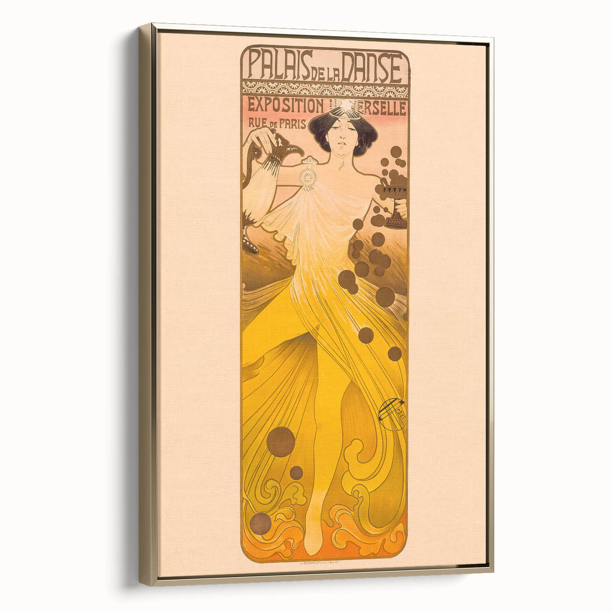 Vintage Exhibition Poster – Palais de la Danse Retro Art Print