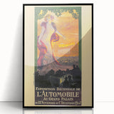 Vintage Exhibition Poster – Automobile 1907 Paris Retro Art Print