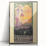 Vintage Exhibition Poster – Automobile 1907 Paris Retro Art Print