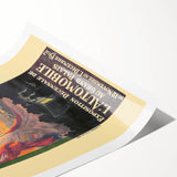 Vintage Exhibition Poster – Automobile 1907 Paris Retro Art Print