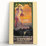 Vintage Exhibition Poster – Automobile 1907 Paris Retro Art Print