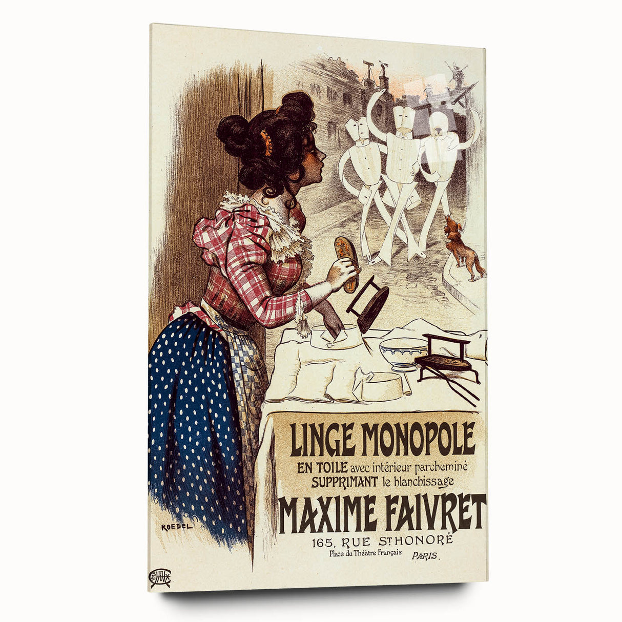 Vintage Advertisement Poster – Linge Monopole Retro Art Print