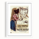 Vintage Advertisement Poster – Linge Monopole Retro Art Print