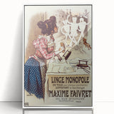 Vintage Advertisement Poster – Linge Monopole Retro Art Print