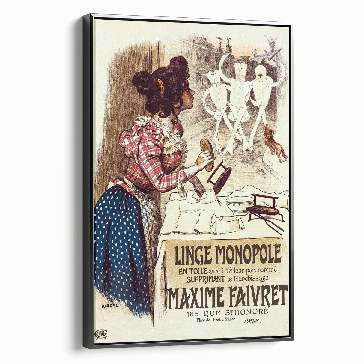 Vintage Advertisement Poster – Linge Monopole Retro Art Print