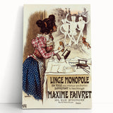 Vintage Advertisement Poster – Linge Monopole Retro Art Print