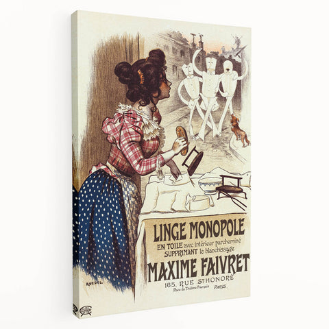 Vintage Advertisement Poster – Linge Monopole Retro Art Print