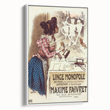 Vintage Advertisement Poster – Linge Monopole Retro Art Print