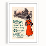 Vintage Exhibition Poster – Moulin de la Galette Retro Art Print
