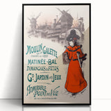 Vintage Exhibition Poster – Moulin de la Galette Retro Art Print