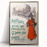 Vintage Exhibition Poster – Moulin de la Galette Retro Art Print