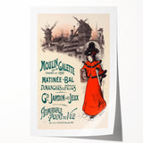 Vintage Exhibition Poster – Moulin de la Galette Retro Art Print
