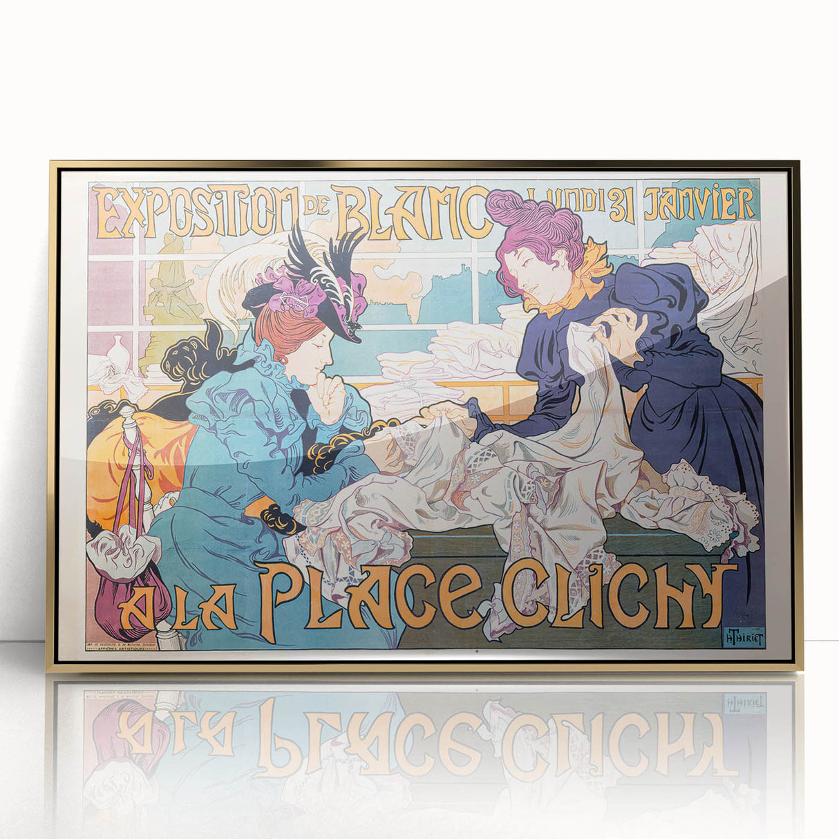 Vintage Exhibition Poster Art – Bold Design with Teal & Orange Hues