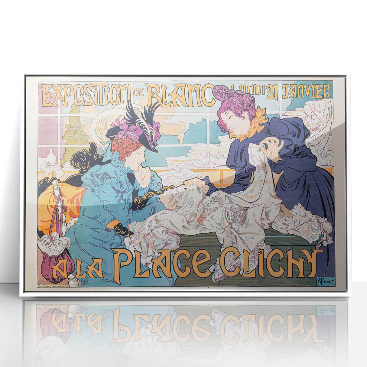 Vintage Exhibition Poster Art – Bold Design with Teal & Orange Hues