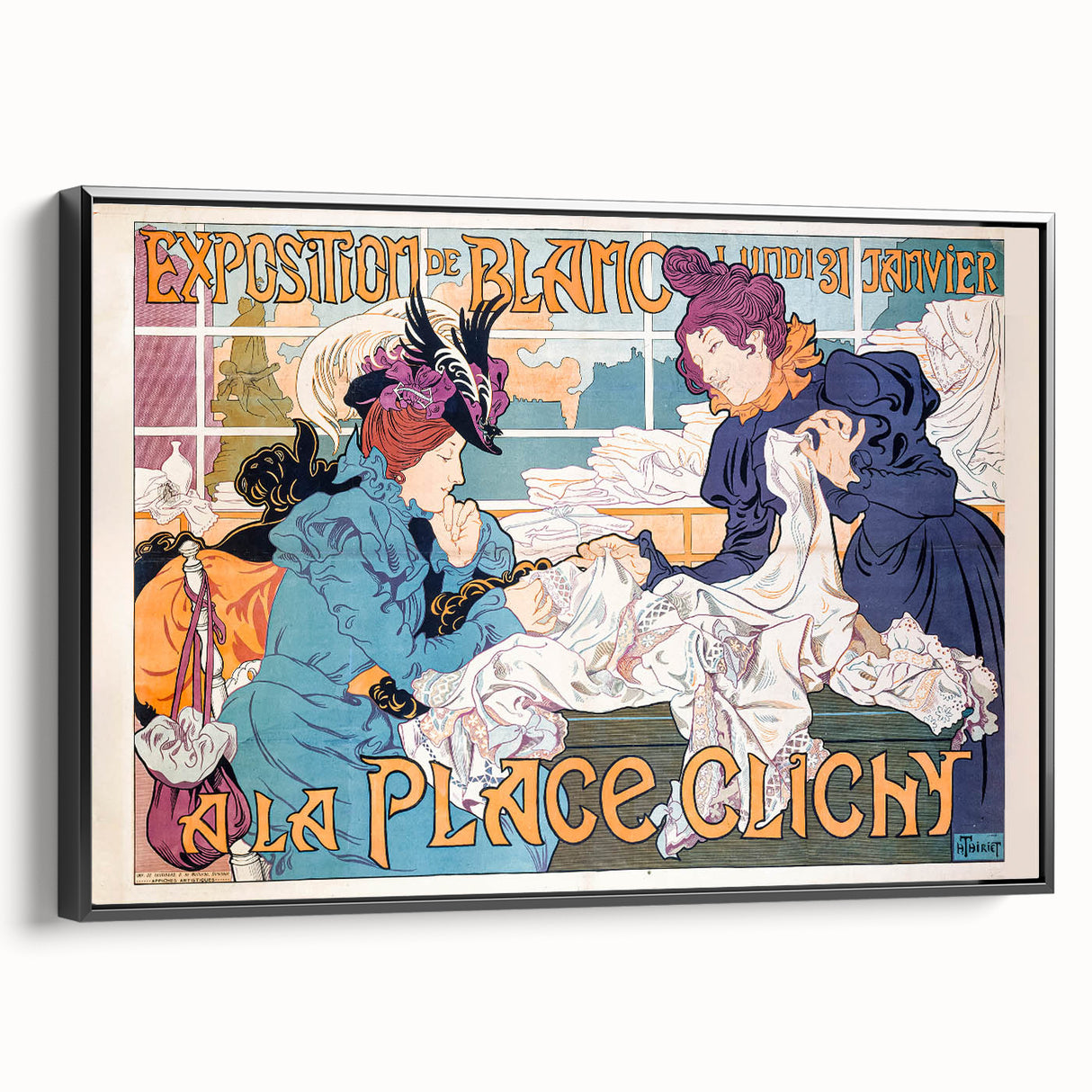 Vintage Exhibition Poster Art – Bold Design with Teal & Orange Hues