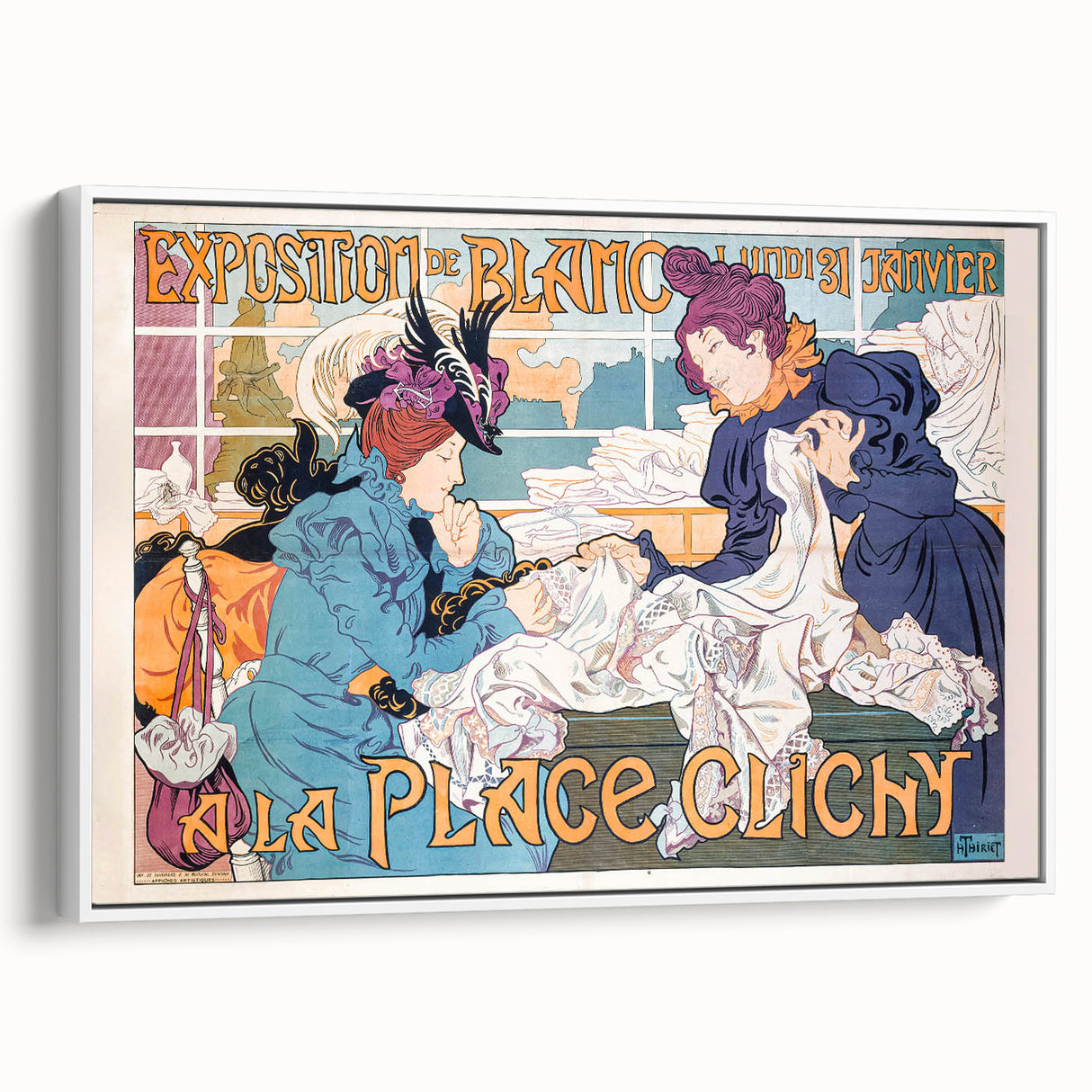 Vintage Exhibition Poster Art – Bold Design with Teal & Orange Hues
