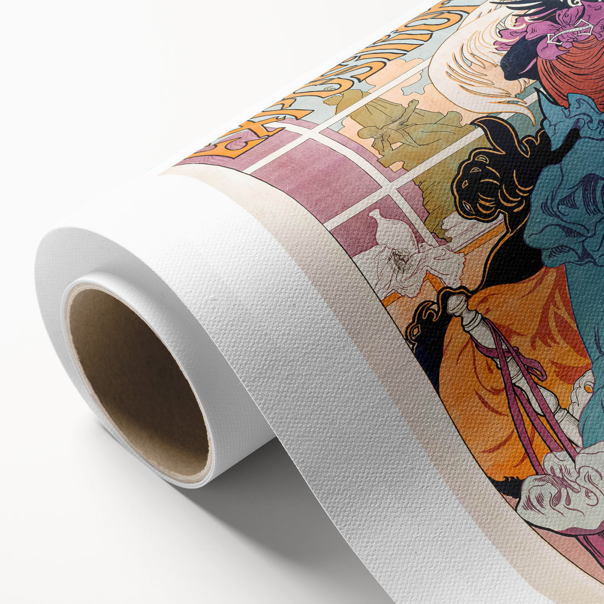 Vintage Exhibition Poster Art – Bold Design with Teal & Orange Hues