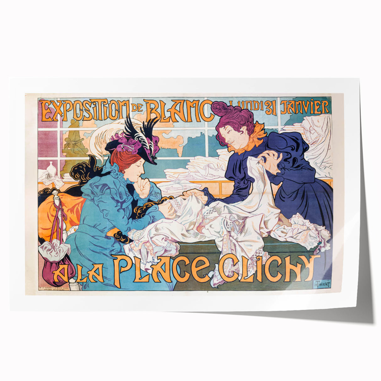 Vintage Exhibition Poster Art – Bold Design with Teal & Orange Hues