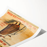 Vintage Exhibition Poster - Antique Velocipede Cycle Art Print