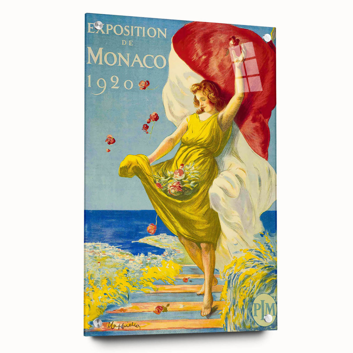 Vintage Exhibition Poster – 1920 Monaco Retro Art Print