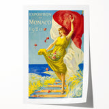 Vintage Exhibition Poster – 1920 Monaco Retro Art Print