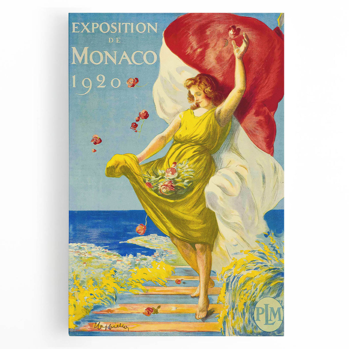 Vintage Exhibition Poster – 1920 Monaco Retro Art Print