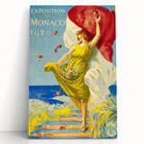 Vintage Exhibition Poster – 1920 Monaco Retro Art Print