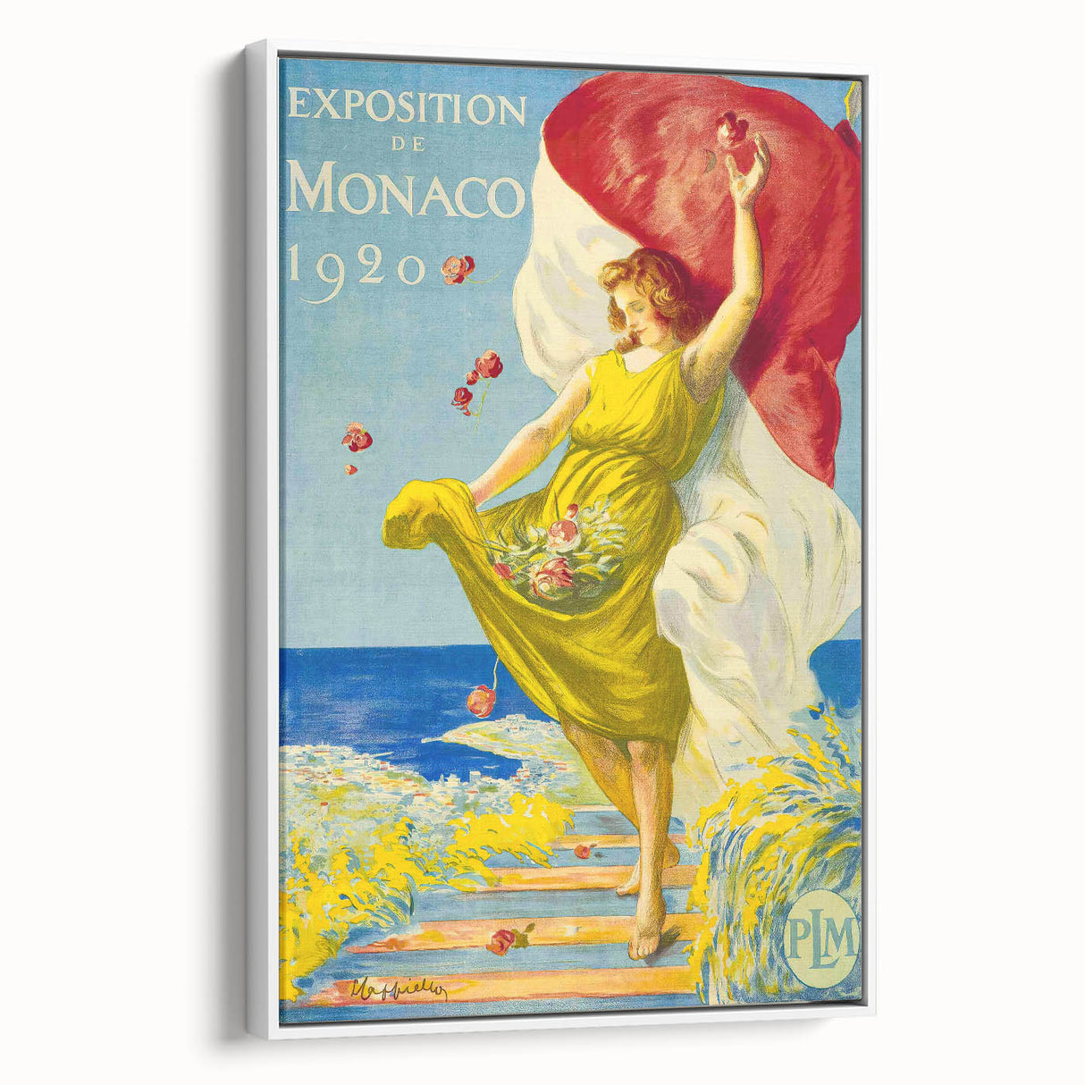 Vintage Exhibition Poster – 1920 Monaco Retro Art Print