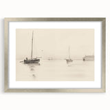 Serene Vintage Landscape Art – Classic Nautical Scene Wall Print