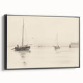 Serene Vintage Landscape Art – Classic Nautical Scene Wall Print