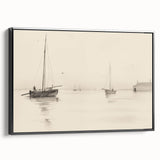 Serene Vintage Landscape Art – Classic Nautical Scene Wall Print