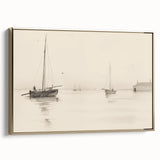Serene Vintage Landscape Art – Classic Nautical Scene Wall Print