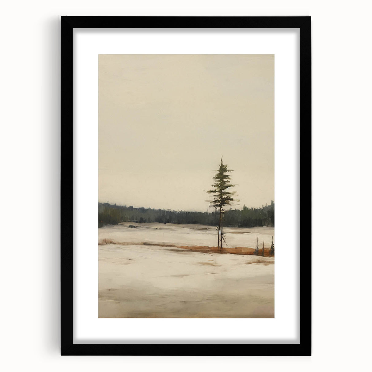 Vintage Winter Landscape Art – Classic Snowy Countryside Print