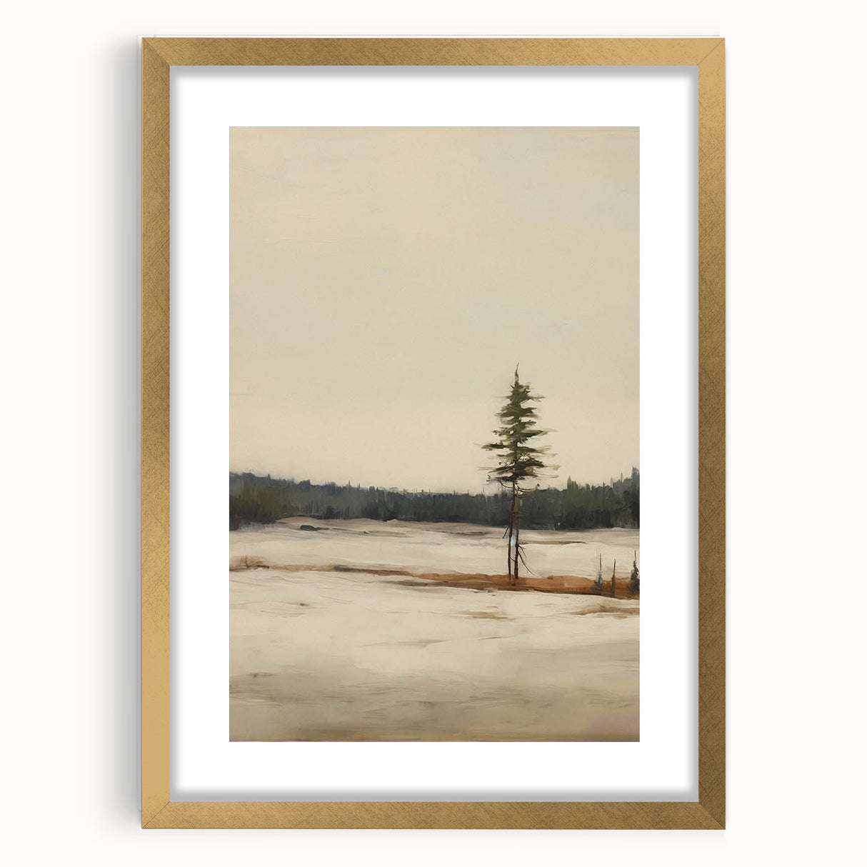 Vintage Winter Landscape Art – Classic Snowy Countryside Print