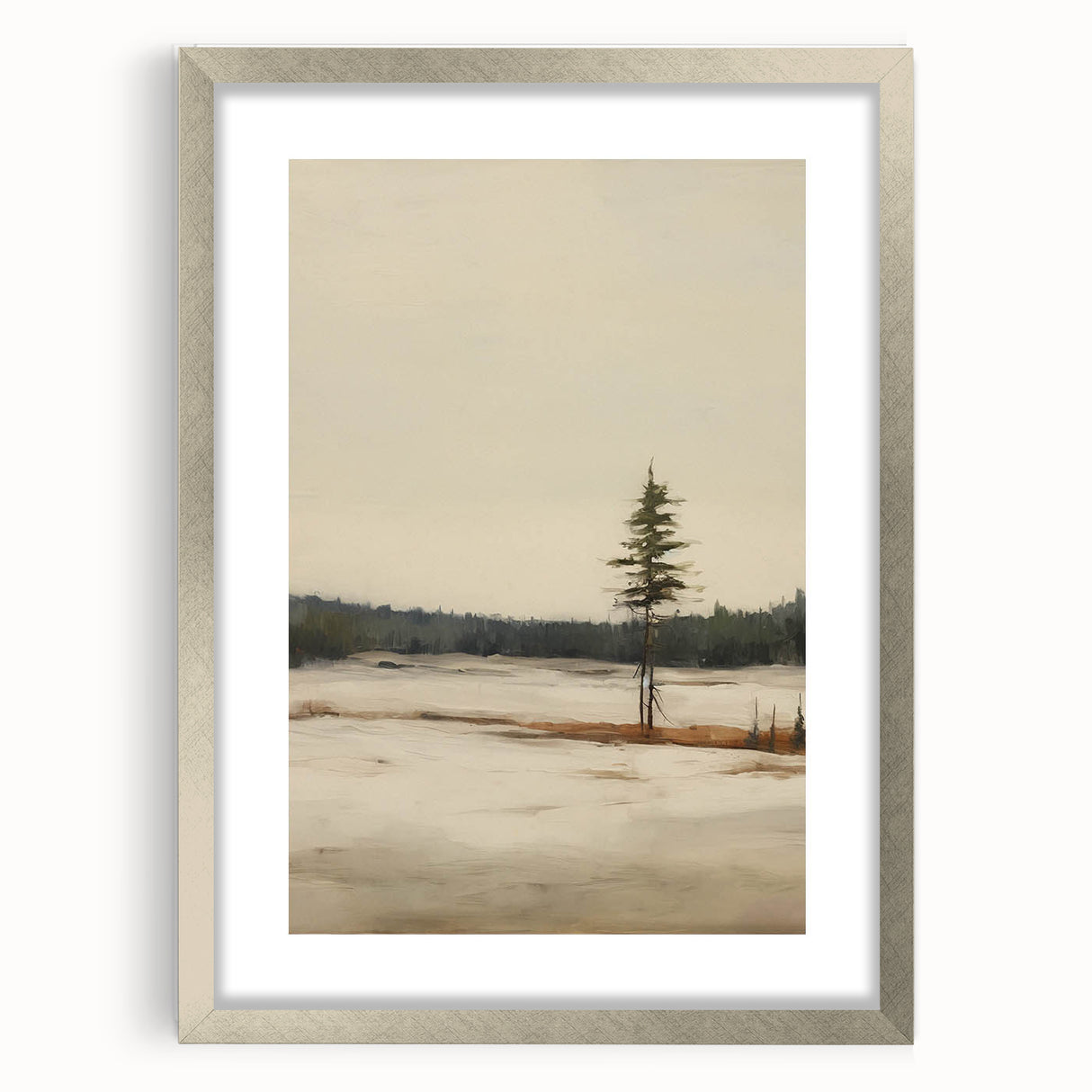 Vintage Winter Landscape Art – Classic Snowy Countryside Print