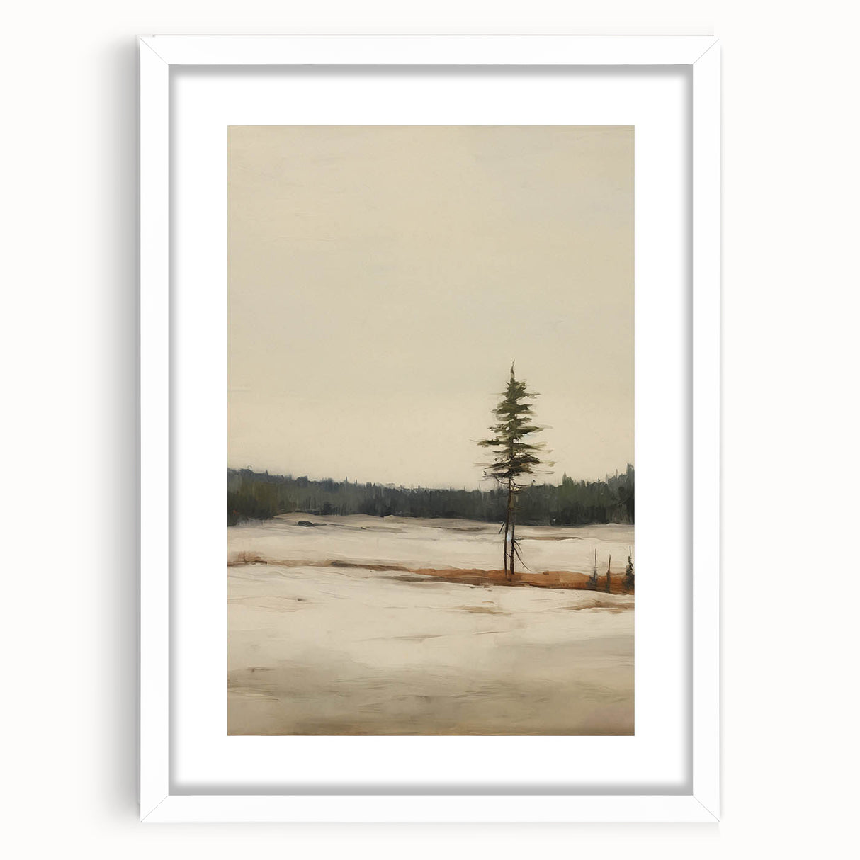 Vintage Winter Landscape Art – Classic Snowy Countryside Print