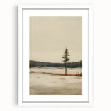 Vintage Winter Landscape Art – Classic Snowy Countryside Print
