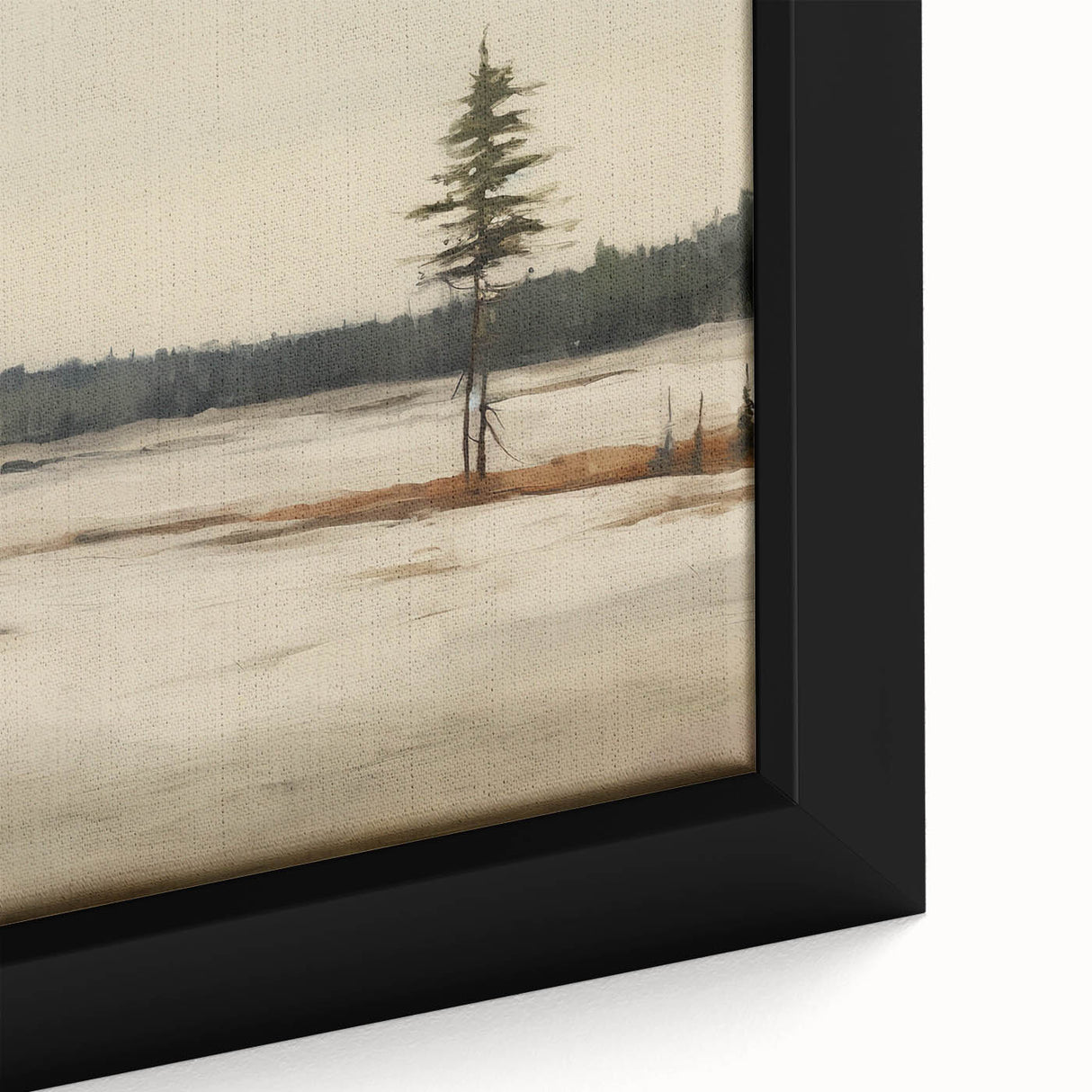 Vintage Winter Landscape Art – Classic Snowy Countryside Print