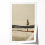 Vintage Winter Landscape Art – Classic Snowy Countryside Print