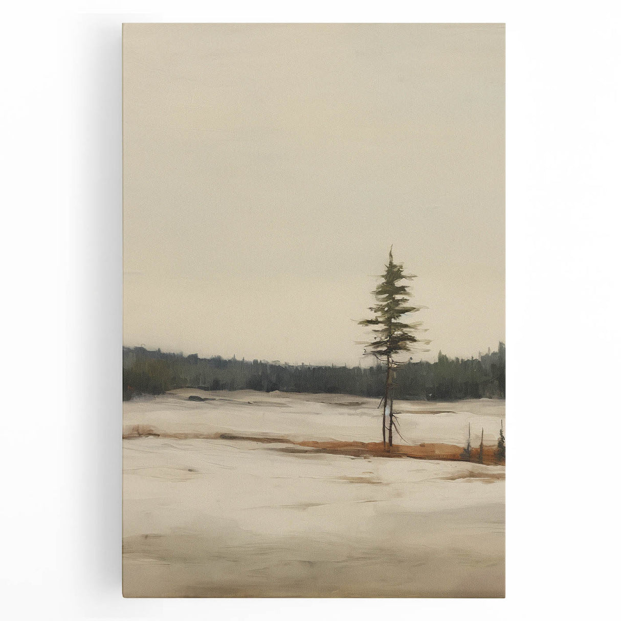 Vintage Winter Landscape Art – Classic Snowy Countryside Print