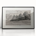 Vintage Landscape Etching - Forest Trees Sketch Canvas