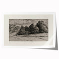 Vintage Landscape Etching - Forest Trees Sketch Canvas