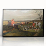 Vintage Hunting Scene Art - Equestrian and Hounds Canvas