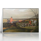 Vintage Hunting Scene Art - Equestrian and Hounds Canvas