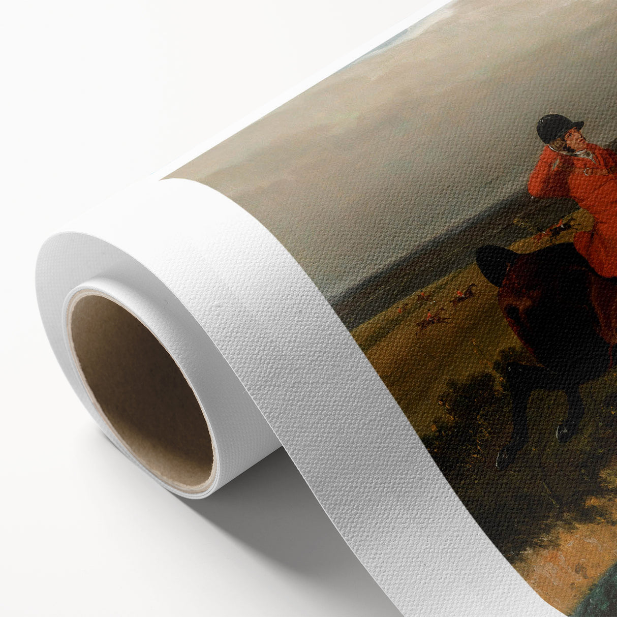 Vintage Hunting Scene Art - Equestrian and Hounds Canvas