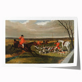 Vintage Hunting Scene Art - Equestrian and Hounds Canvas